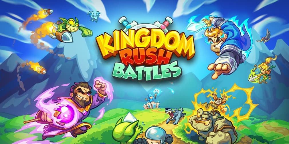 the title screen of kingdom rush battles