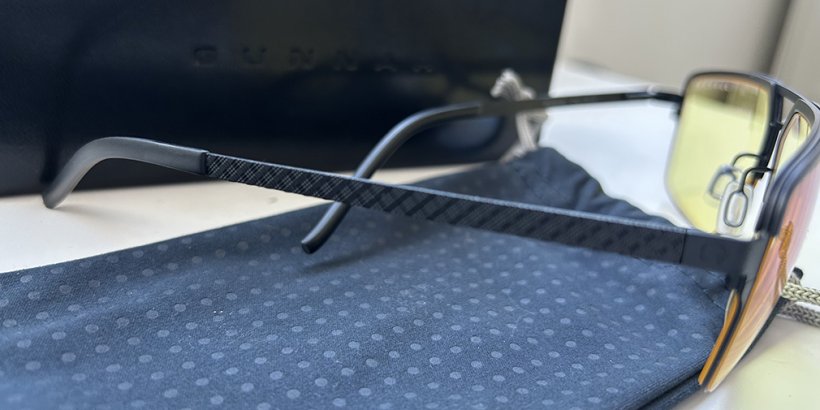 Little squares on the side of the Gunnar Pinnacle glasses