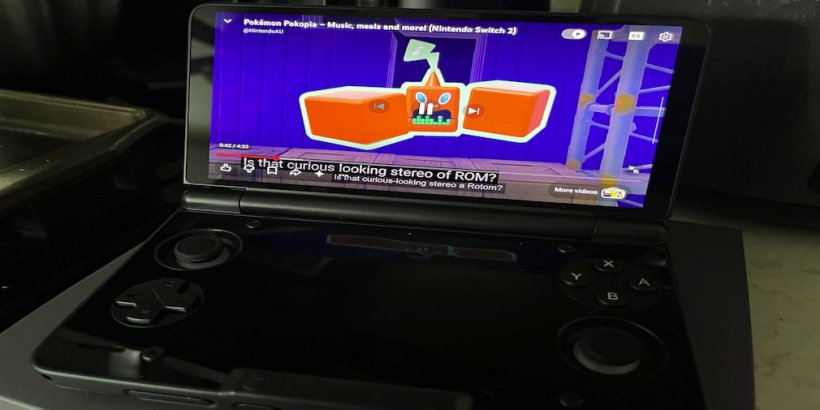 A YouTube video playing on the gorgeous top screen of the Thor, showing off the fidelity the OLED 1920x1080 screen brings to the table.