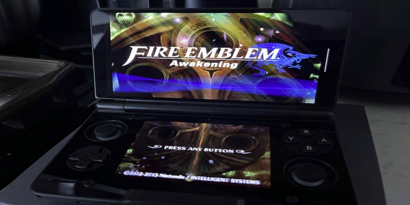 The AYN Thor running Fire Emblem: Awakening, utilizing both screens for a perfect 3DS emulation experience.