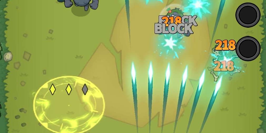 Firing magic missiles and laying electric mines.