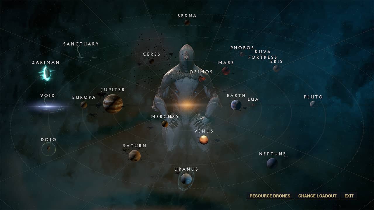 The in-game Star Chart that you'll be progressing through for most of your career.