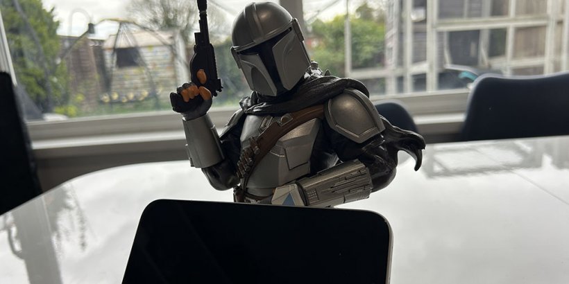 The Mandalorian Cable Guys with a phone