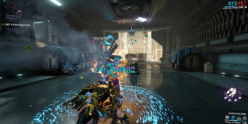 voruna prime attacking a foe with a skill