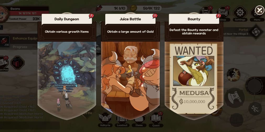 Looking at the content options.