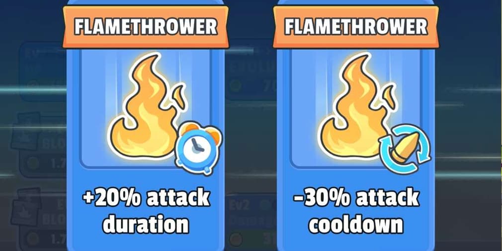 Upgrading the flamethrower.