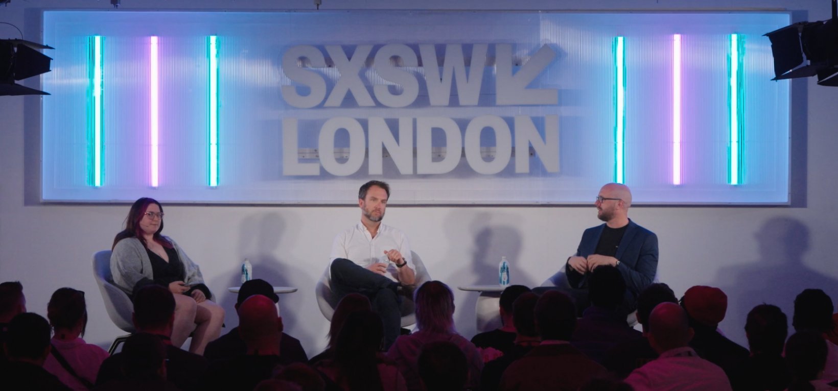 Todd Green and Mathias Norvig, and Jupiter Hadley, at SXSW