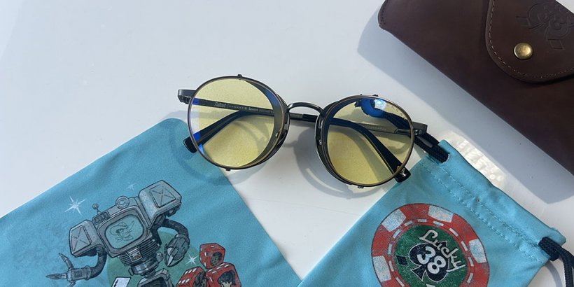 Gunnar Fallout Lucky 38 glasses with accessories
