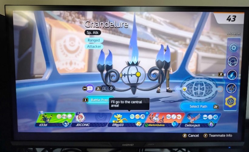 Playing Pokemon United on the Amzfast AMZG27F6U monitor