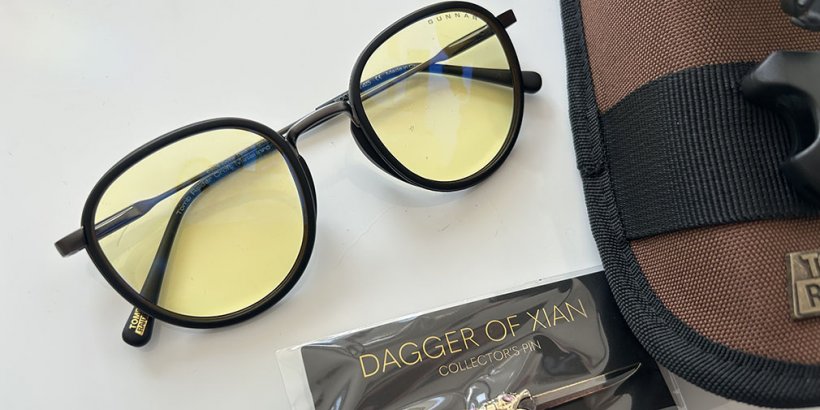 Close up of the Tomb Raider Croft Gunner Glasses