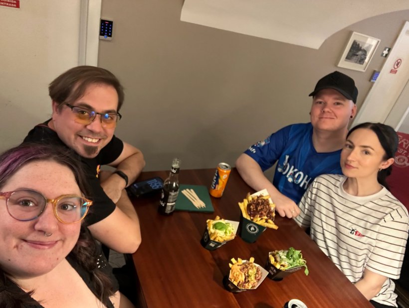 Out to eat with Pokemon Go players