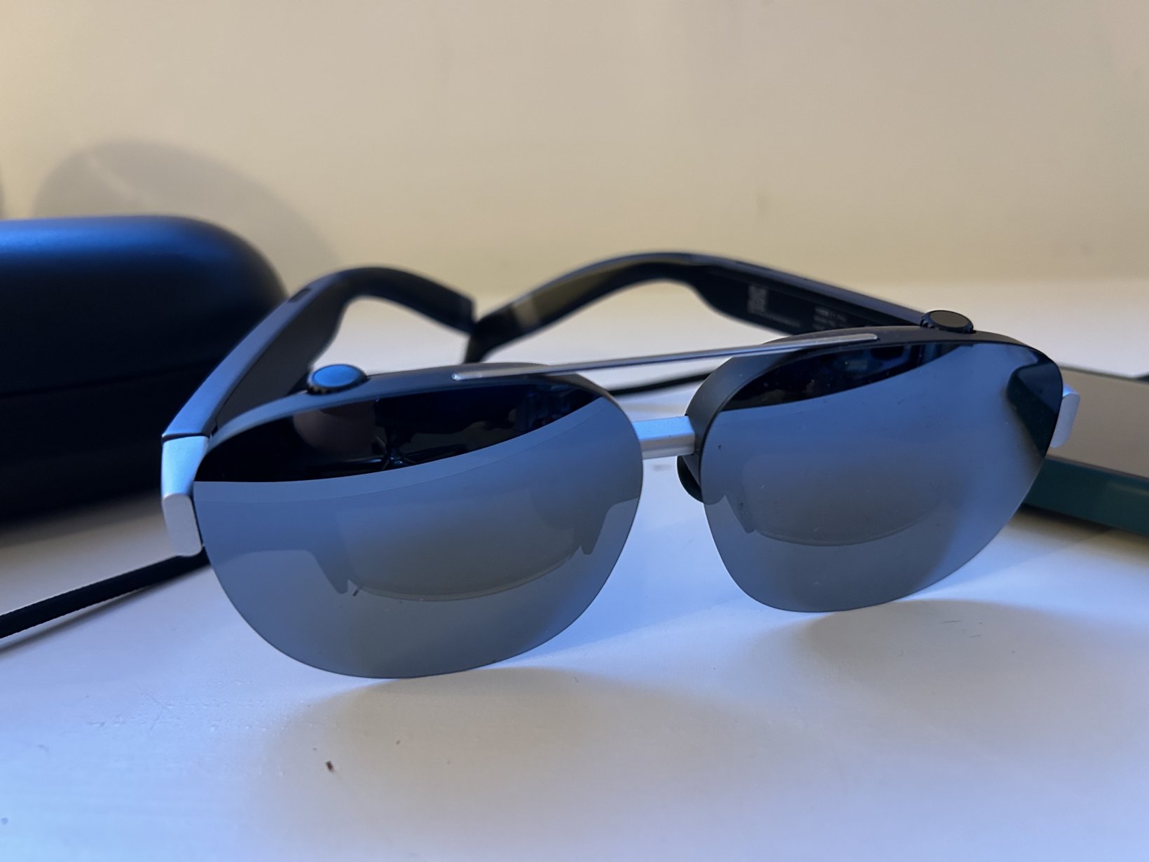 Close up of the TOZO VIZO Z1 Pro glasses
