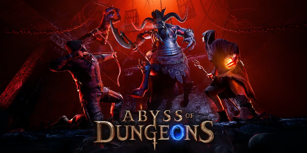 A picture of a dark knight on a demonic horse riding down a group of adventurers in a cavern