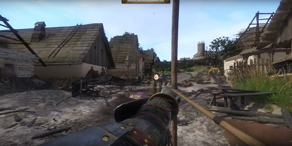 Kingdom Come Deliverance aiming with a bow