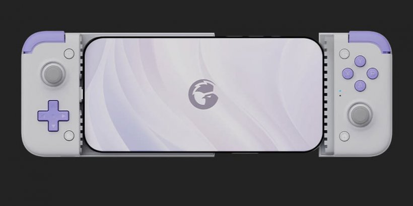 Front view of the GameSir x2s Android controller with phone