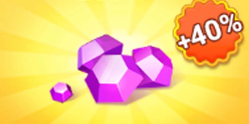 40% bonus Gems