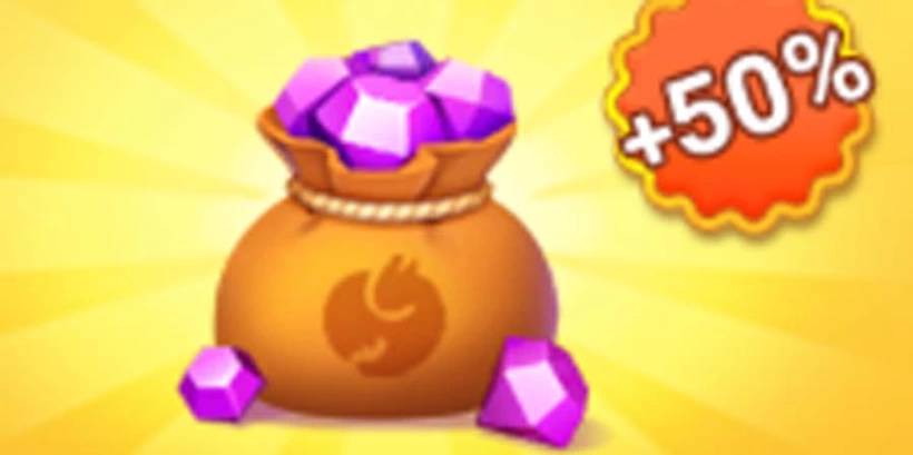 50% bonus Gems