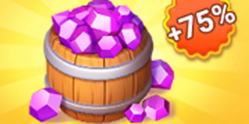 75% bonus Gems