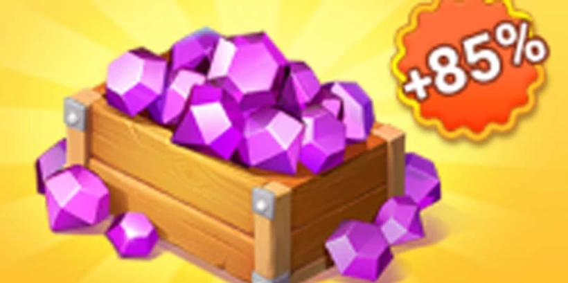 85% bonus Gems
