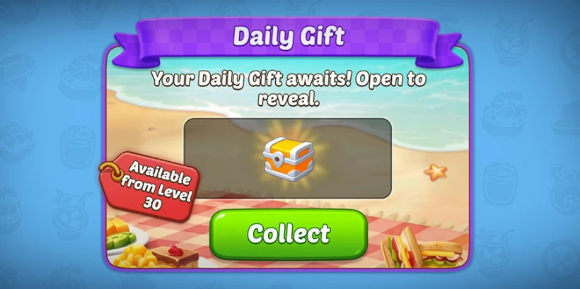 Daily Check in Rewards from Level 30
